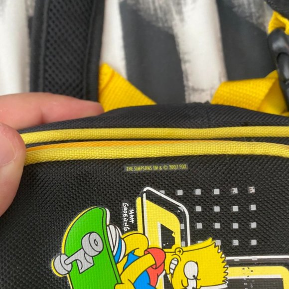 Vintage 2007 The simpsons Bart Simpson skate Bart black crossbody bag - Picture 2 of 4